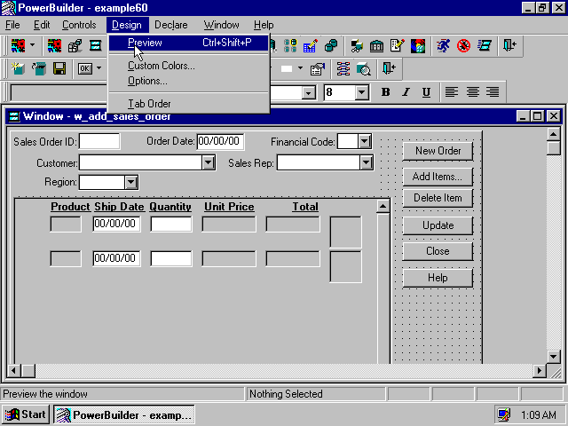 PowerBuilder 6 - Window